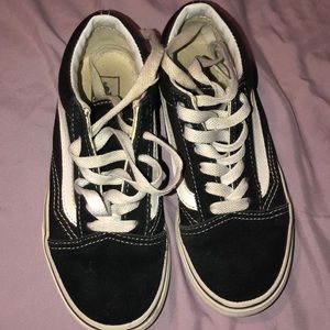 Black and white vans